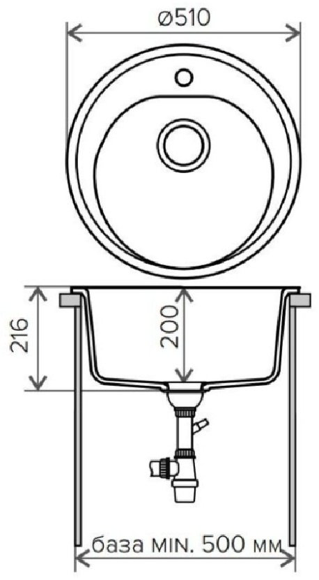Кухонная мойка Polygran врезная F-08 Gray серый купить,NaN