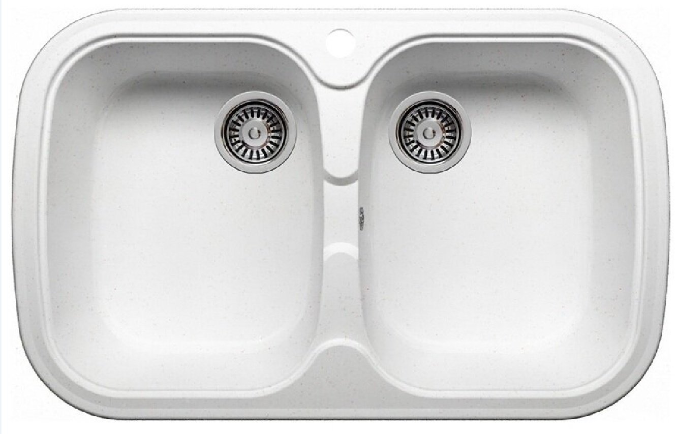 Кухонная мойка Polygran врезная F-150 White белый