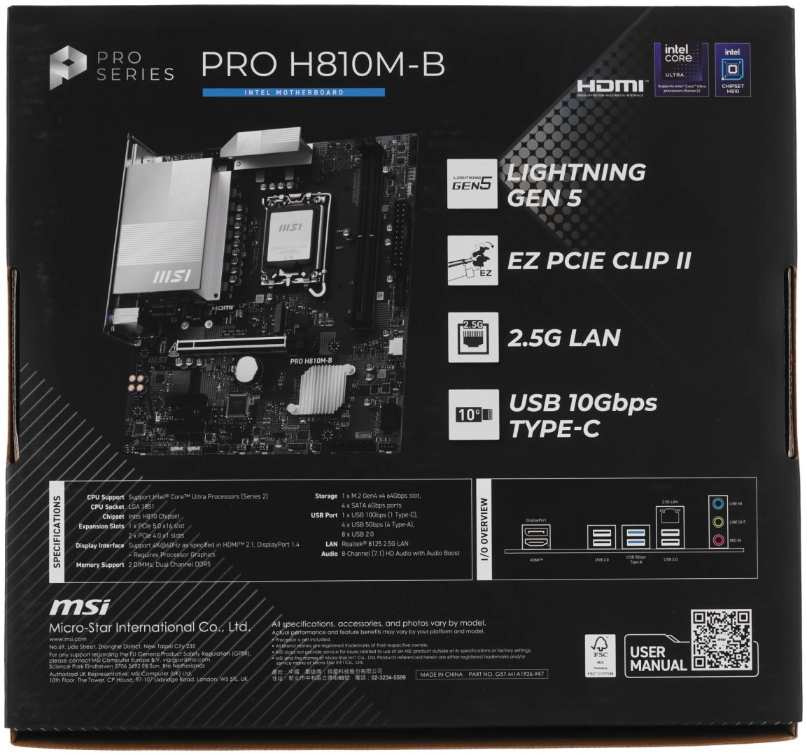 Материнская плата MSI PRO H810M-B - ForteMarket Материнская плата MSI PRO H810M-B купить,0