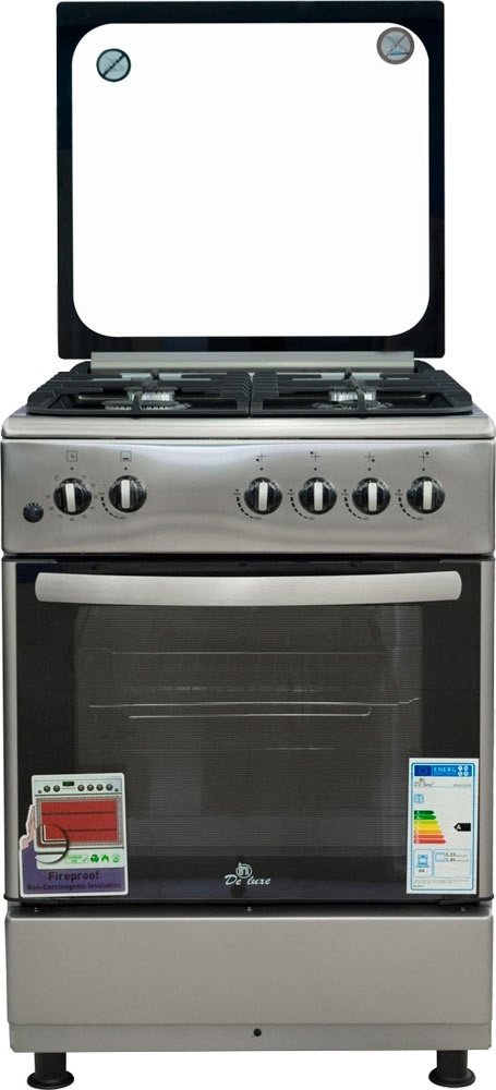 Кухонная плита De Luxe 606040.24Г 000 (кр.) чр серебристый