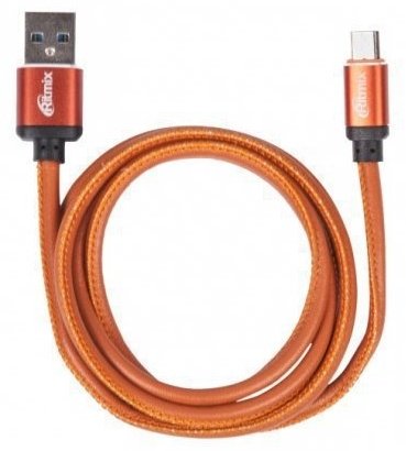 Кабель Ritmix USB 2.0 (M), micro-USB 2.0 (M), 1 м, оранжевый