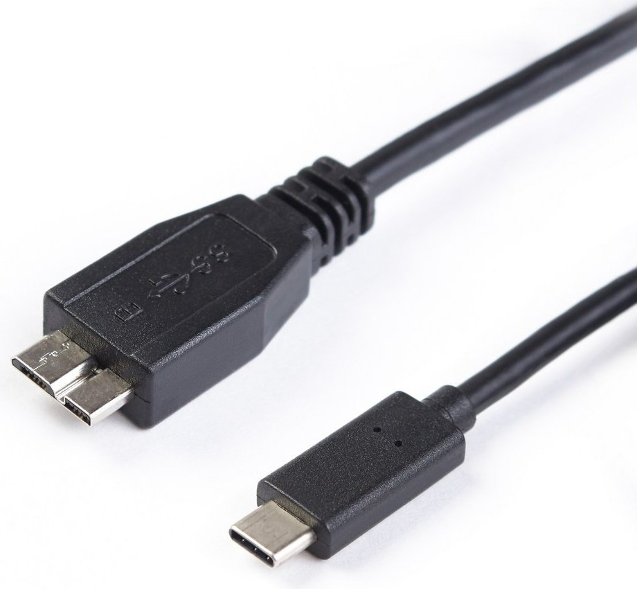 Кабель SHIP USB TypeC (M), micro-USB 3.0 (M), 1 м, черный
