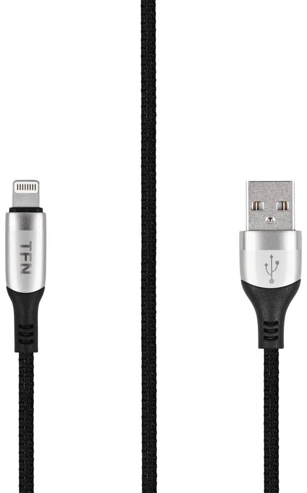 Кабель TFN USB 2.0 (M), Lightning (M), 1.2 м, черный