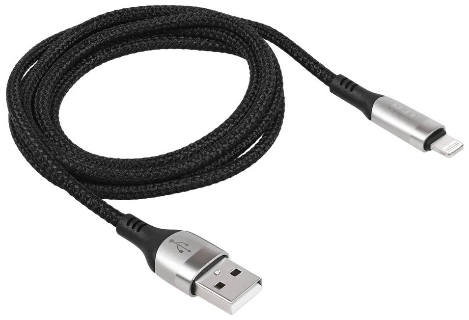 Кабель TFN USB 2.0 (M), Lightning (M), 1.2 м, черный купить,NaN