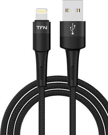 Кабель USB 2.0 (M), Lightning, 1.2 м, черный