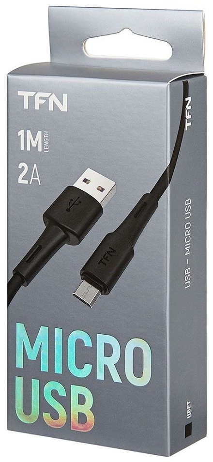Кабель TFN USB 2.0 (M), micro-USB 2.0 (M), 1 м, черный купить,0