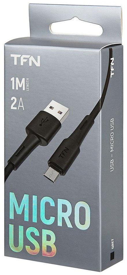 Кабель TFN USB 2.0 (M), micro-USB 2.0 (M), 1 м, черный купить,NaN