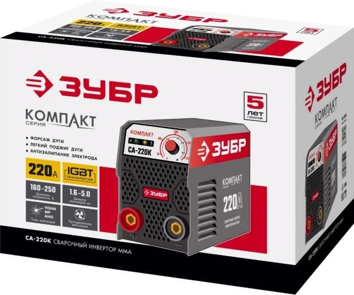 ЗУБР сварочный инвертор СА-220К (MMA) купить,NaN
