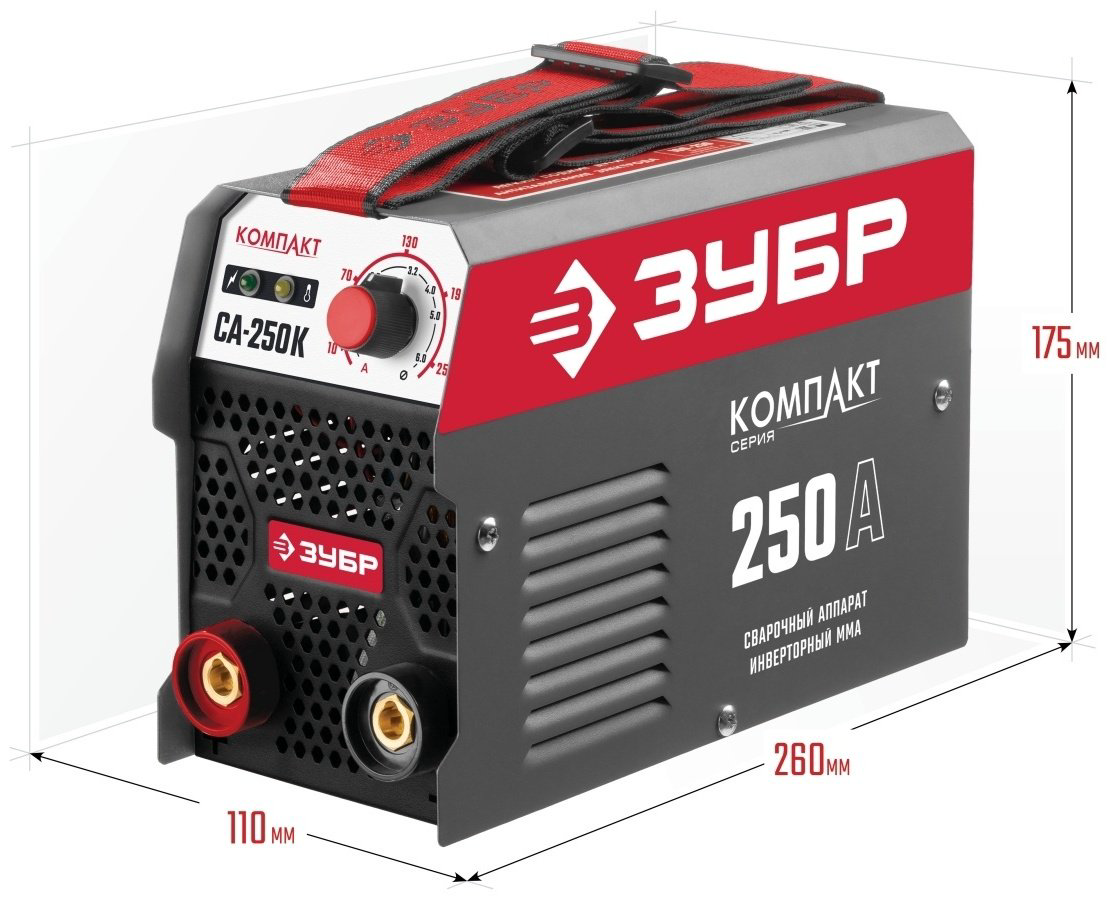 ЗУБР сварочный инвертор СА-250К (MMA) купить,NaN
