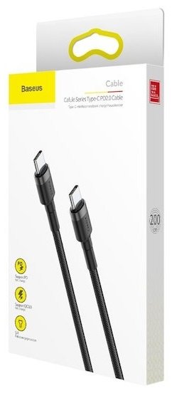 Кабель Baseus USB TypeC (M), 2 м, черный - ForteMarket Кабель Baseus USB TypeC (M), 2 м, черный купить,0