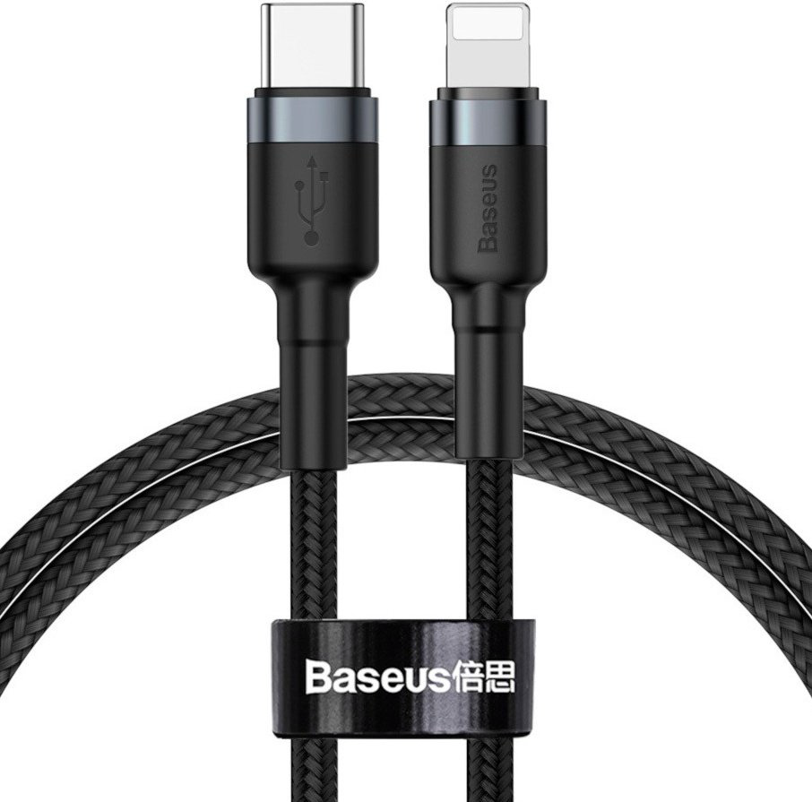 Кабель Baseus Lightning (M), 1 м, черный купить,NaN
