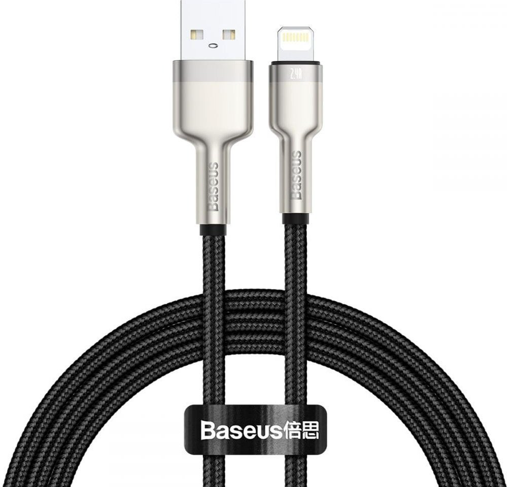 Кабель Baseus USB Type-A (M), Lightning, 2 м, черный купить,NaN