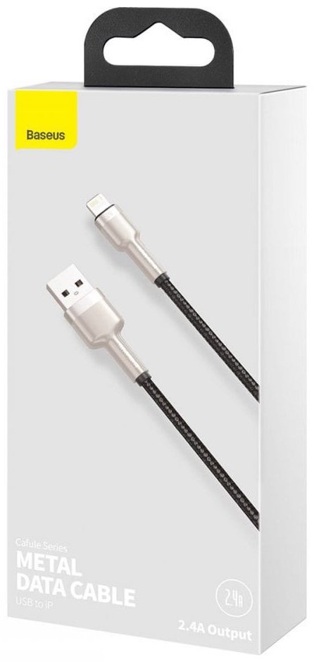 Кабель Baseus USB Type-A (M), Lightning, 2 м, черный купить,0
