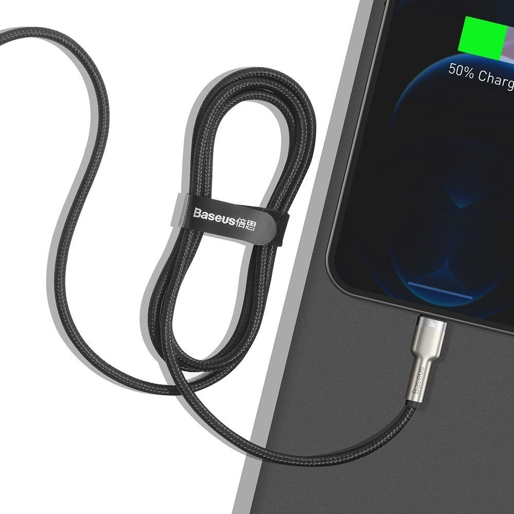 Кабель Baseus USB TypeC (M), Lightning, 2 м, черный купить,NaN