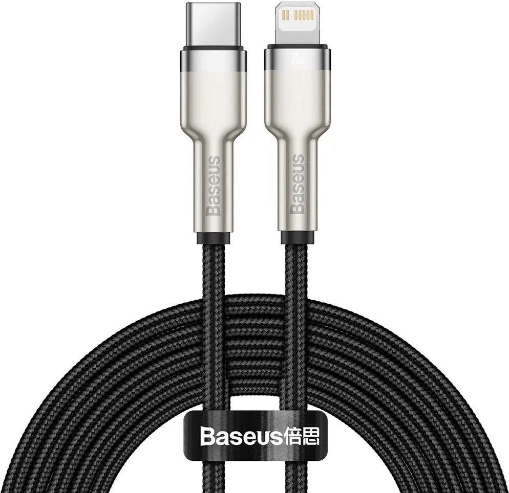 Кабель Baseus USB TypeC (M), Lightning, 2 м, черный купить,NaN