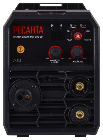 Ресанта сварочный инвертор САИПА-22В/160АП MIG 5в1 Ресанта 65/219 (ручная дуговая сварка (MMA), аргонная (аргонодуговая) сварка, FCAW) купить,0