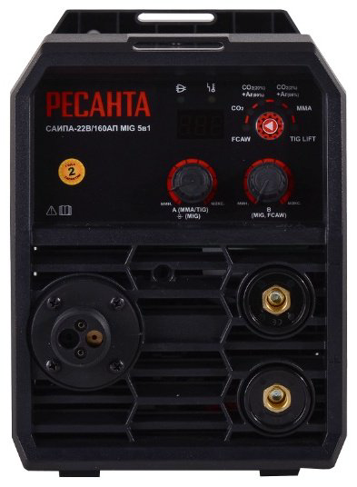 Ресанта сварочный инвертор САИПА-22В/160АП MIG 5в1 Ресанта 65/219 (ручная дуговая сварка (MMA), аргонная (аргонодуговая) сварка, FCAW) купить,NaN