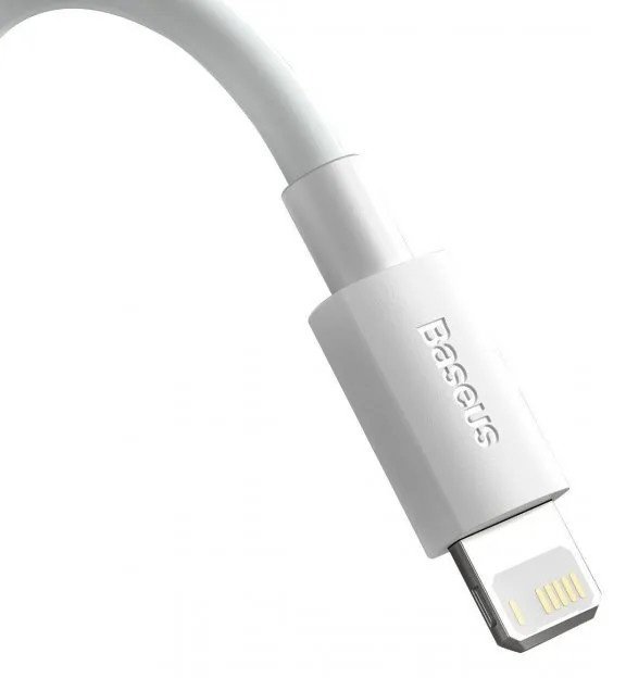 Кабель Baseus Lightning (M), 1.5 м, белый купить,NaN