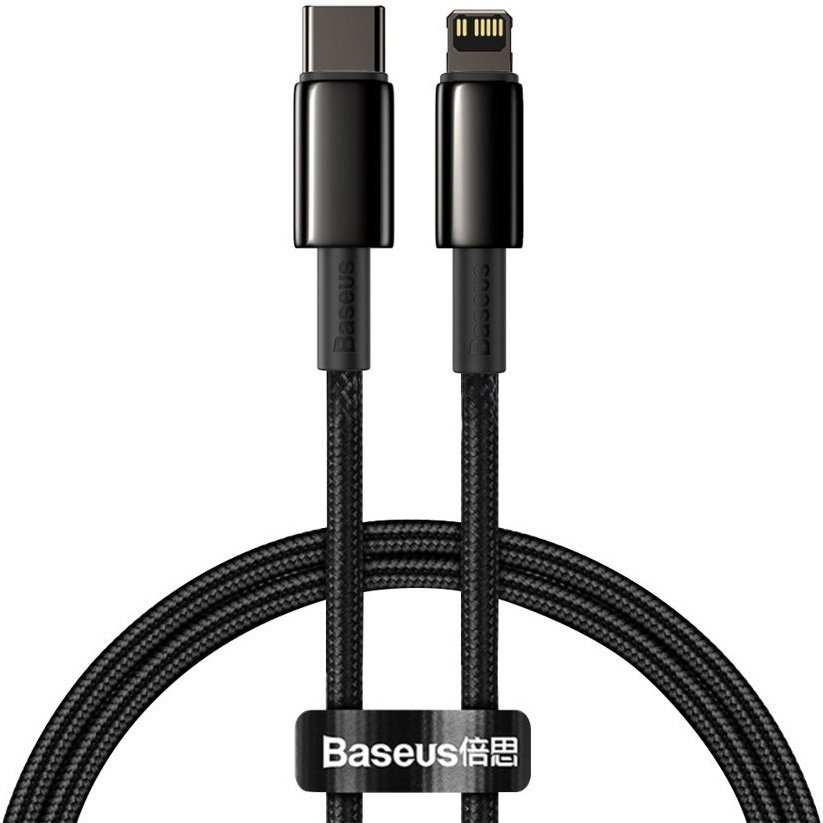 Кабель Baseus Lightning (M), 1 м, черный купить,NaN