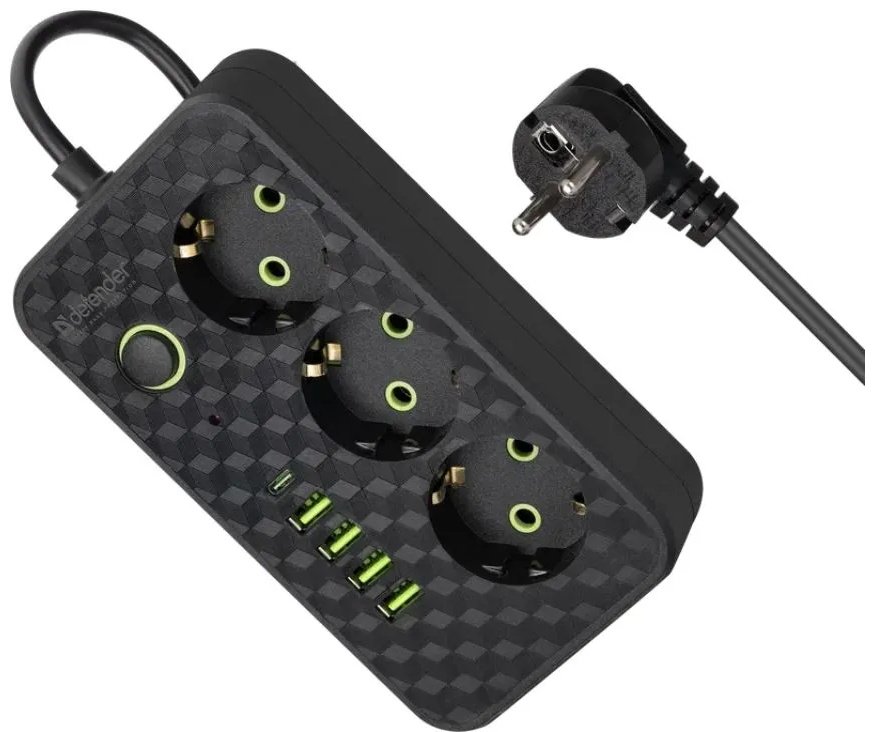 Сетевой фильтр Defender R220 3 м