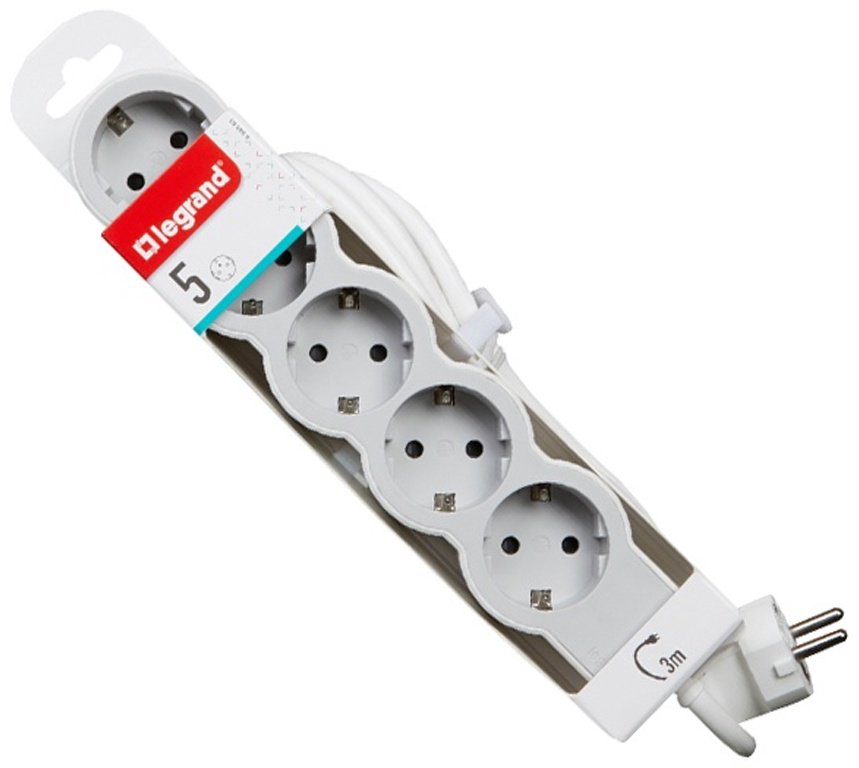 Удлинитель Legrand стандарт 694563 5x2К+З 3м 3 м