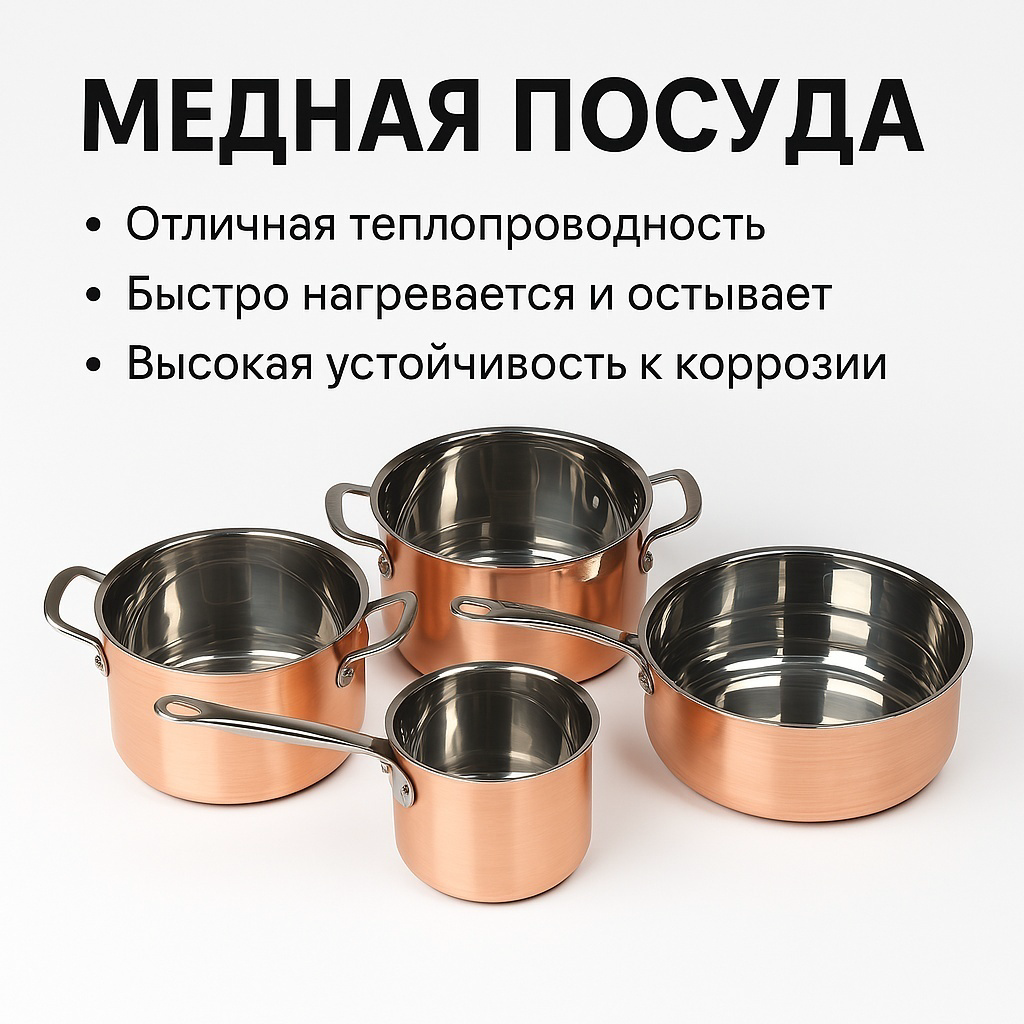 Набор кастрюль Alma’le 8 предметов металл купить,300000