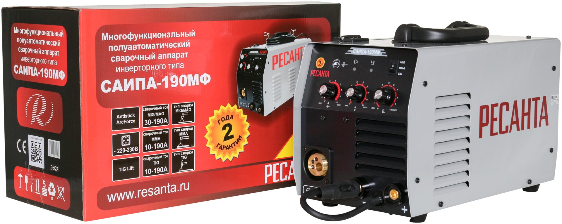 Ресанта сварочный инвертор САИПА-190МФ 65/24 (FCAW, TIG, MIG/MAG, MMA) - ForteMarket Ресанта сварочный инвертор САИПА-190МФ 65/24 (FCAW, TIG, MIG/MAG, MMA) купить,0