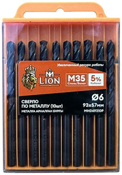 Сверло M-LION спиральное MHD69310P 6 мм, 10 шт.