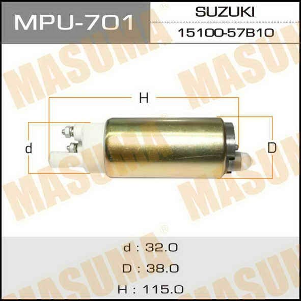 Топливный насос MASUMA MPU-701