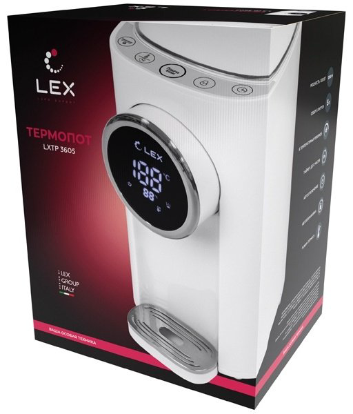 Термопот LEX LXTP 3605 белый купить,NaN