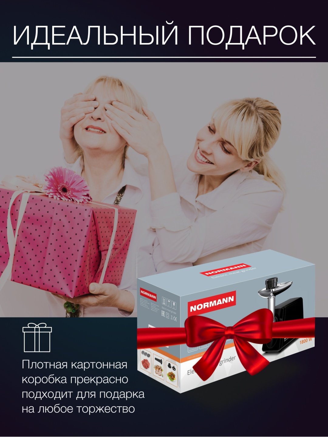 Мясорубка Normann AMG-352 черный - ForteMarket Мясорубка Normann AMG-352 черный купить,0