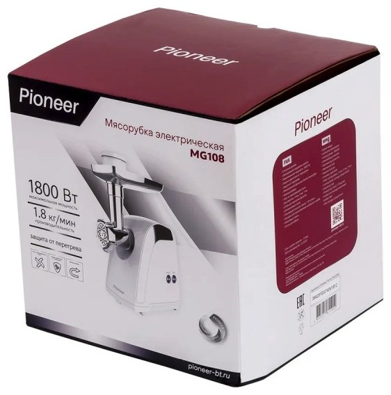 Мясорубка Pioneer MG108 белый купить,NaN