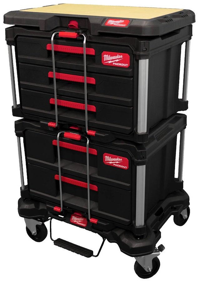 Milwaukee ящик с органайзером PACKOUT 4932471068 (48х62х92 см) купить,NaN