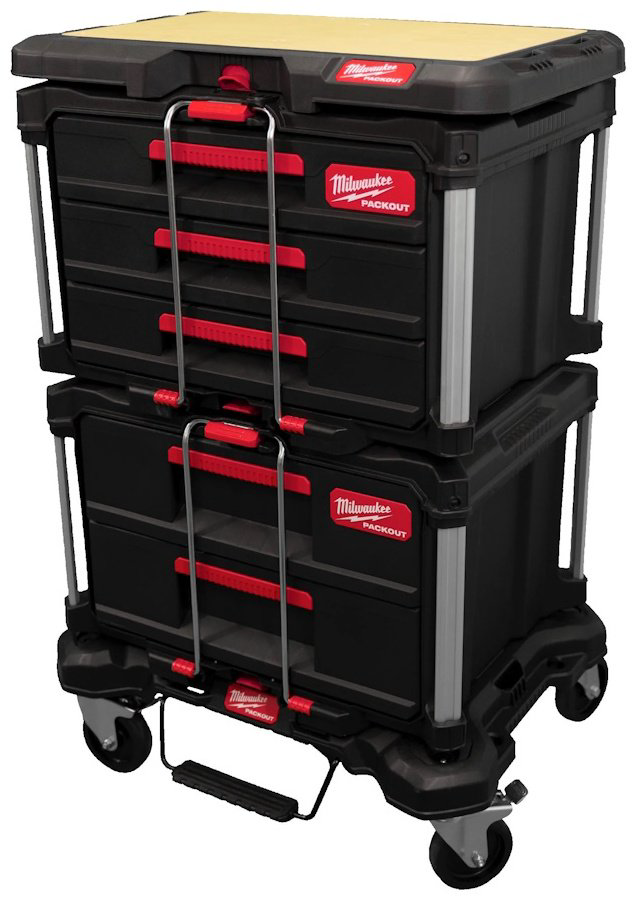 Milwaukee ящик с органайзером PACKOUT 4932471068 (48х62х92 см) купить,NaN