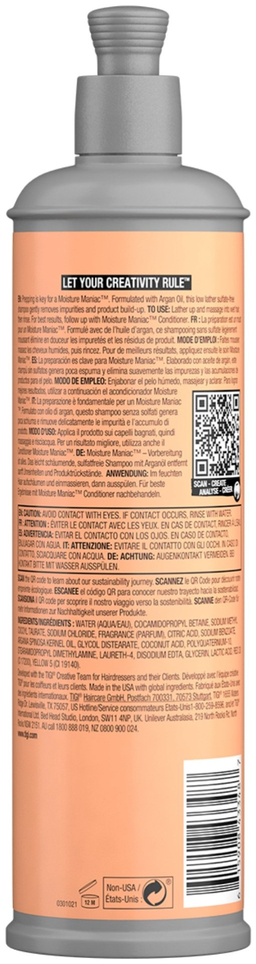 TIGI Bed Head Moisture Maniac кондиционер 400 мл купить,8900