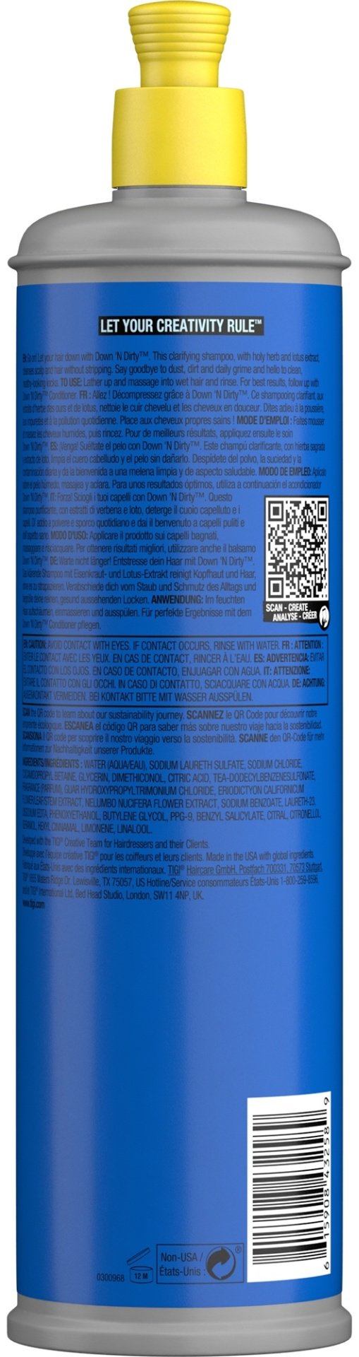 TIGI Bed Head Down N Dirty шампунь 400 мл - ForteMarket TIGI Bed Head Down N Dirty шампунь 400 мл купить,0