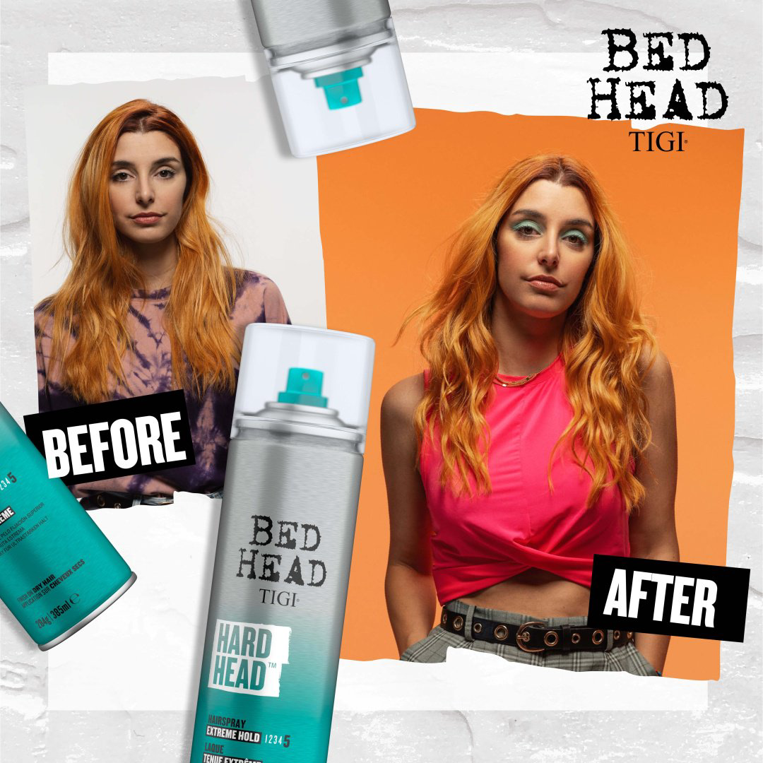 TIGI Bed Head Hard Head лак экстрасильная фиксация 385 мл купить,9900