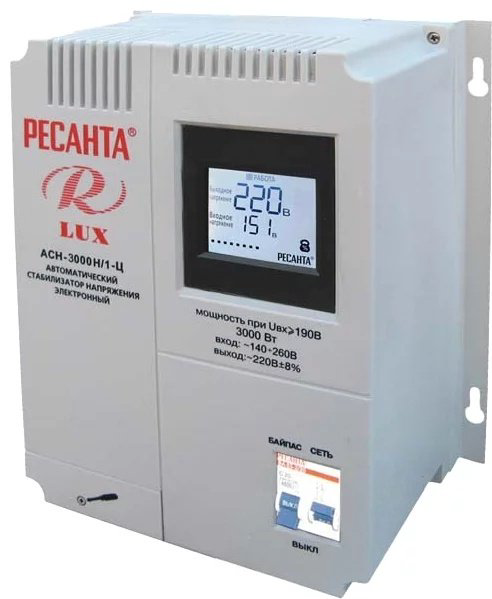 Стабилизатор напряжения Ресанта LUX АСН-3000Н/1-Ц