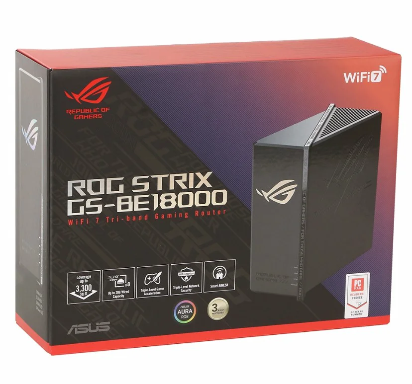 Маршрутизатор Asus ROG STRIX GS-BE18000 90IG09Y0-MO9C00 чёрный