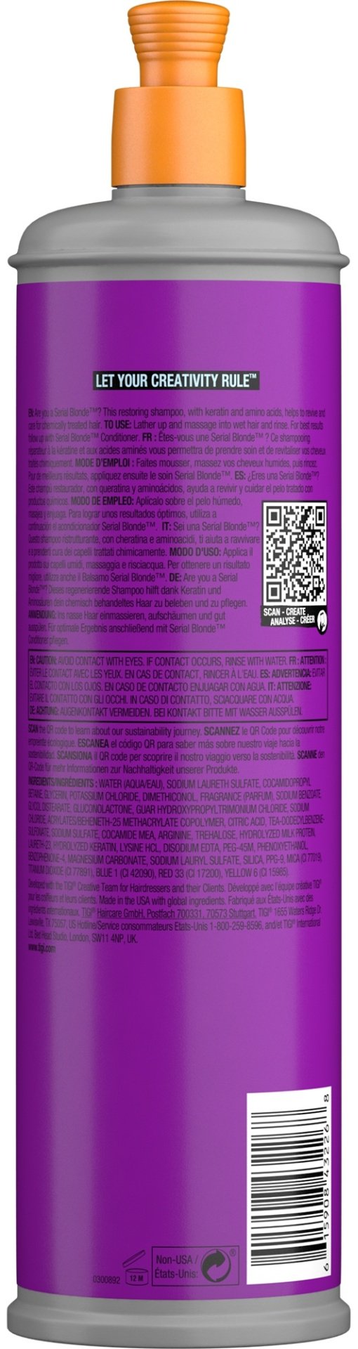 TIGI Bed Head Serial Blonde шампунь 400 мл - ForteMarket TIGI Bed Head Serial Blonde шампунь 400 мл купить,0