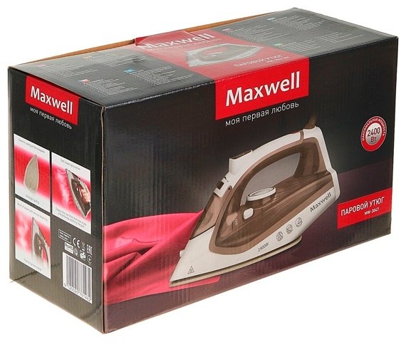 Утюг Maxwell MW-3047 коричневый - ForteMarket Утюг Maxwell MW-3047 коричневый купить,0