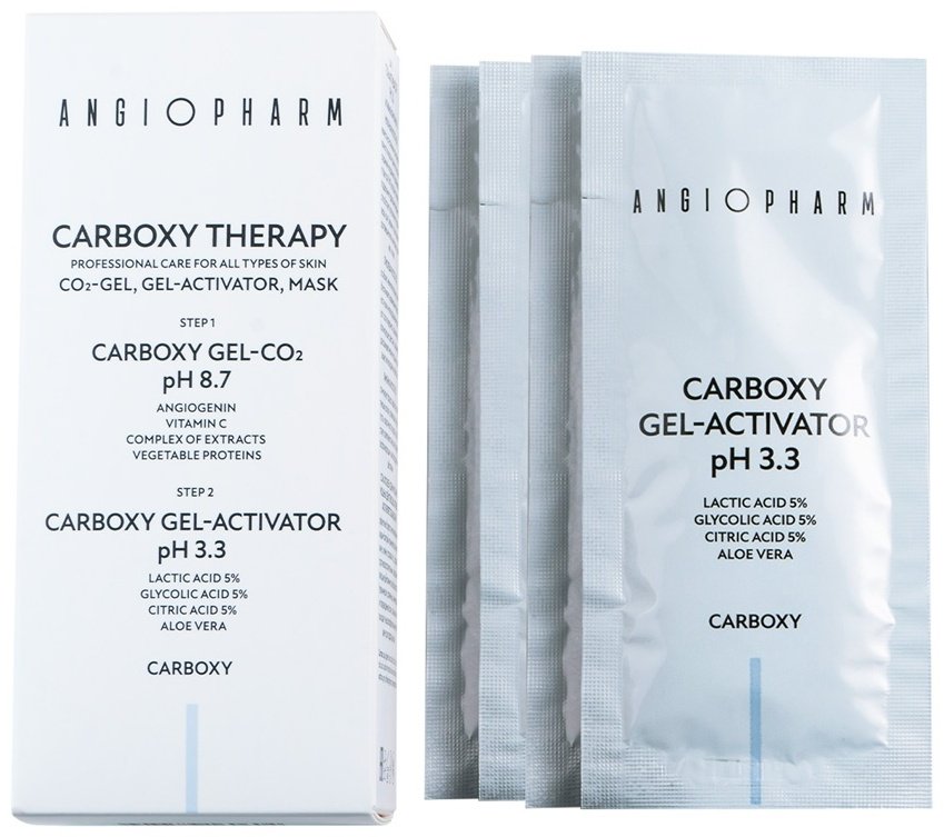 Маска для лица ANGIOPHARM активатор, гелевая Carboxy Gel-Activator pH 3.3 45 мл купить,5200