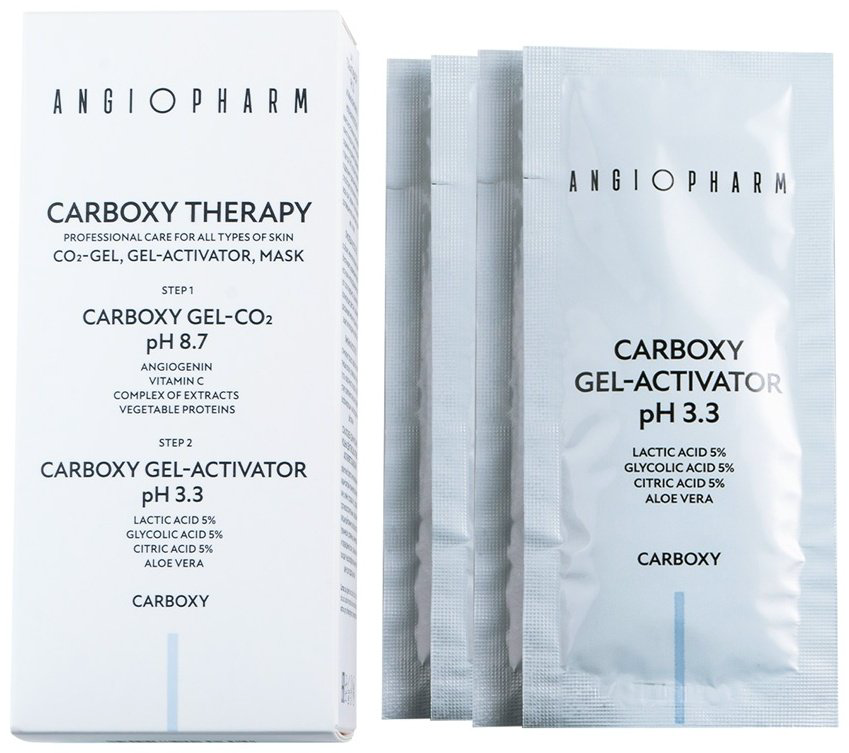 Маска для лица ANGIOPHARM активатор, гелевая Carboxy Gel-Activator pH 3.3 45 мл купить,5200