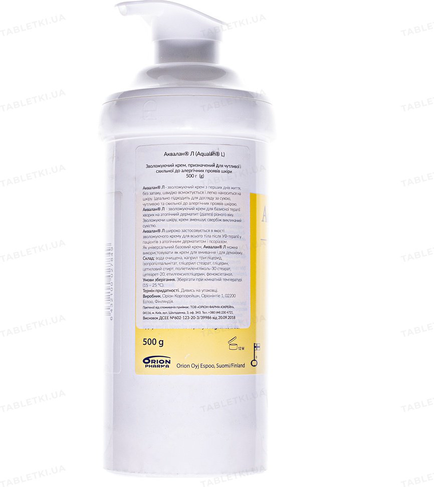 Orion Pharma Aqualan L крем для тела 500 г купить,NaN