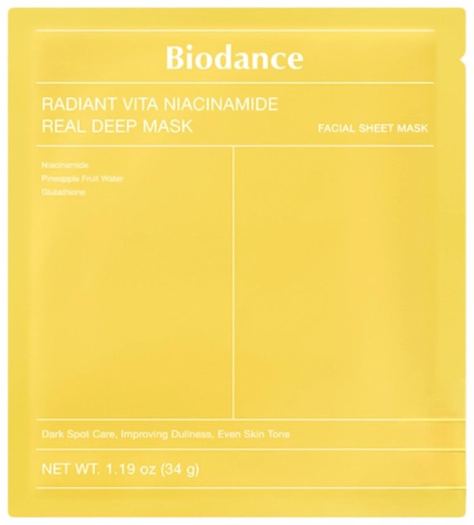 Маска для лица Biodance гидрогелевая Radiant Vita Niacinamide Real Deep Mask 1 шт