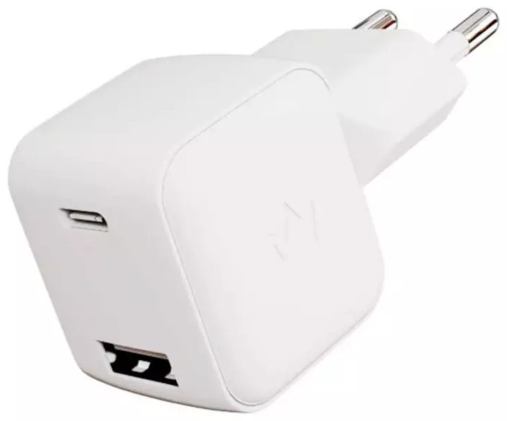 Зарядное устройство VLP G-Charge 30W USB-C+USB-A QC USB, USB Type-C белый