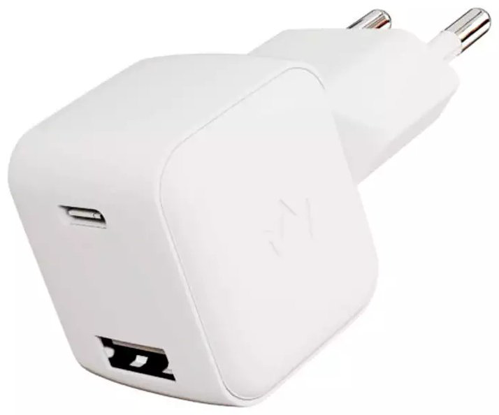 Зарядное устройство VLP G-Charge 30W USB-C+USB-A QC USB, USB Type-C белый