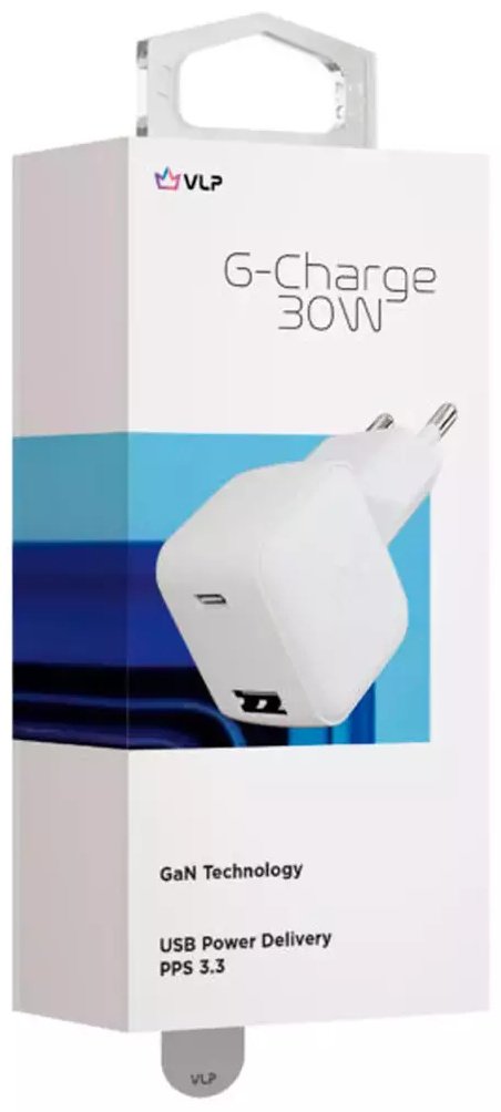 Зарядное устройство VLP G-Charge 30W USB-C+USB-A QC USB, USB Type-C белый