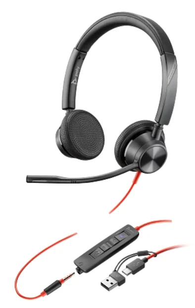 Наушники Poly Blackwire 3325 Stereo MS USB-C 8X222AA Black купить,NaN