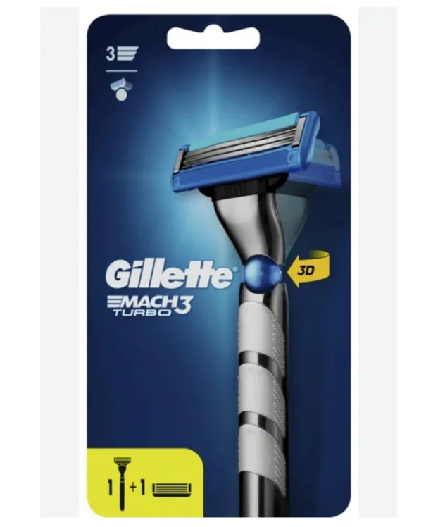 Бритвенный станок Gillette Mach3 Turbo 3d motion + сменные кассеты 2шт    купить,NaN